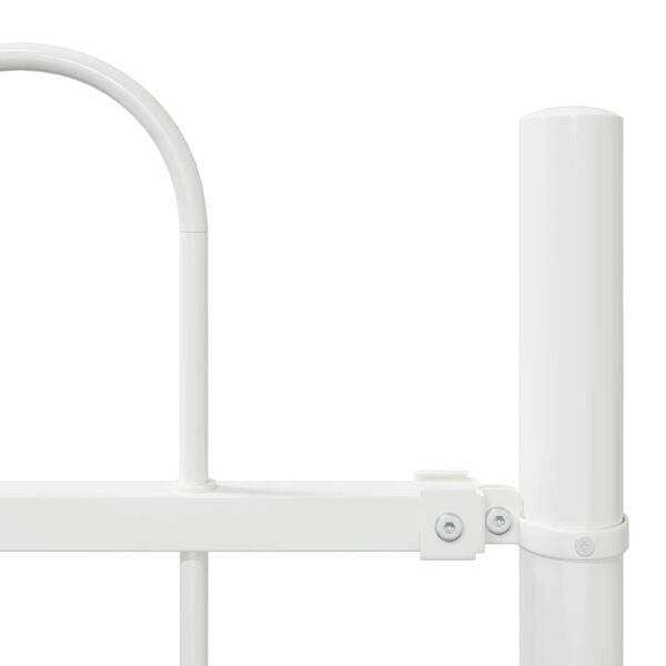 vidaXL Clôture de jardin Blanc 3,4 x 1,2 m Acier peint par poudre