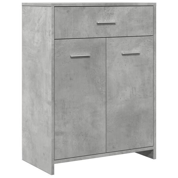 vidaXL Armoire de salle de bain Gris béton 60x33x80 cm Aggloméré