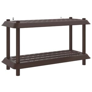 vidaXL Unit&eacute; de rangement 2 niveaux 100 x 40 x 55,5 cm PP Marron