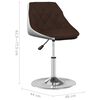 vidaXL Chaise de salle &agrave; manger Marron et blanc Similicuir