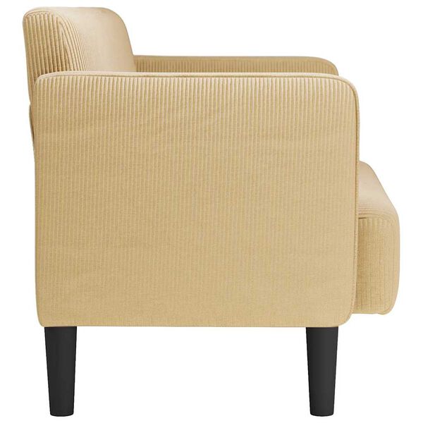 vidaXL Canap&eacute; causeuse gris-vert 109 cm tissu velours c&ocirc;tel&eacute;