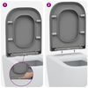 vidaXL Si&egrave;ge de toilette Gris 47,5 x 35 x 3,6 cm Duroplast