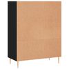 vidaXL Biblioth&egrave;que noir 69,5x32,5x90 cm bois d'ing&eacute;nierie