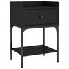 vidaXL Table de chevet noir 40,5x31x60 cm bois d&rsquo;ing&eacute;nierie