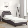 vidaXL Cadre de lit Viana sans matelas gris 90x190 cm similicuir
