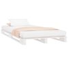 vidaXL Lit de palette blanc 100x200 cm bois de pin massif