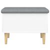 vidaXL Banc de rangement blanc 62x42x46 cm bois d'ing&eacute;nierie