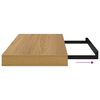 vidaXL &Eacute;tag&egrave;re Murale 2 pcs Marron 50 x 23 x 4 cm Bois d'ing&eacute;nierie