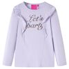 T-shirt enfants &agrave; manches longues lilas clair 104
