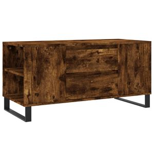 vidaXL Table basse ch&ecirc;ne fum&eacute; 102x44,5x50 cm bois d'ing&eacute;nierie