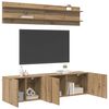 vidaXL Unites TV Montage mural 6 pcs ch&ecirc;ne artisanal Bois d'ing&eacute;nierie