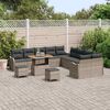 vidaXL Ensemble de canap&eacute; de jardin 13 pcs Gris polyrotin