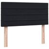 vidaXL Sommier &agrave; lattes de lit avec matelas noir 80x210 cm velours