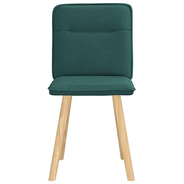 vidaXL Chaises à manger lot de 2 vert foncé tissu
