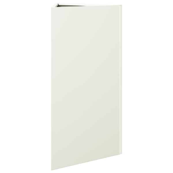 vidaXL Jardini&egrave;re blanc triangulaire 40x34,5x70 cm acier
