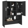 vidaXL Meuble pour machine &agrave; laver Noir