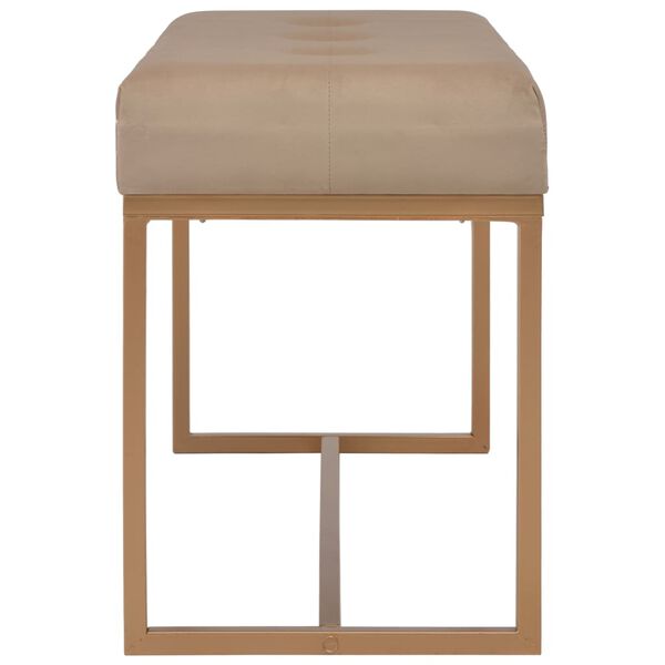 vidaXL Banc d'entrée beige 80 cm velours