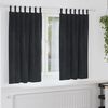 vidaXL Rideaux occultants 2 pcs Noir 140 x 175 cm Velours