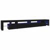 vidaXL Meuble TV avec lumi&egrave;res LED Noir 290x36,5x40 cm