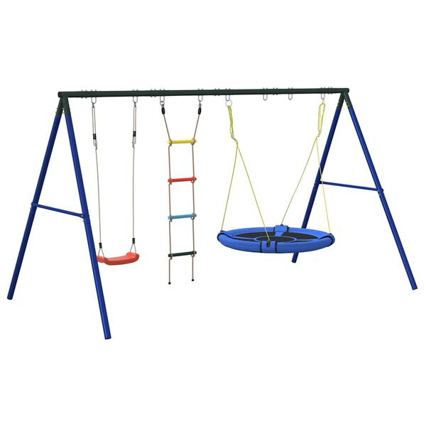 vidaXL Jeu d'ext&eacute;rieur de balan&ccedil;oire &eacute;chelle et balan&ccedil;oire soucoupe