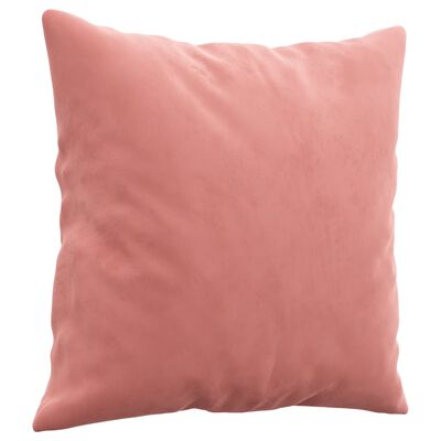 vidaXL Coussins décoratifs lot de 2 Rose 40x40 cm Velours