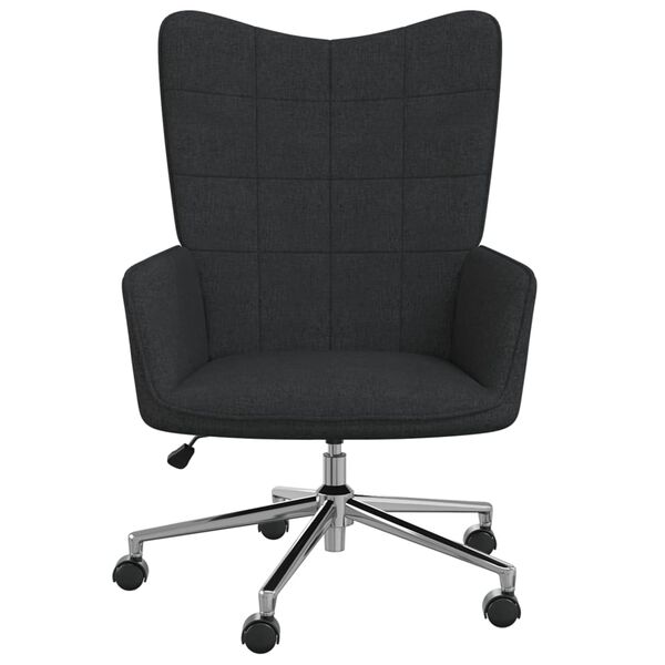vidaXL Chaise de relaxation Noir Tissu