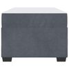 vidaXL Cadre de lit avec matelas Gris fonc&eacute; 90 x 190 cm tissu