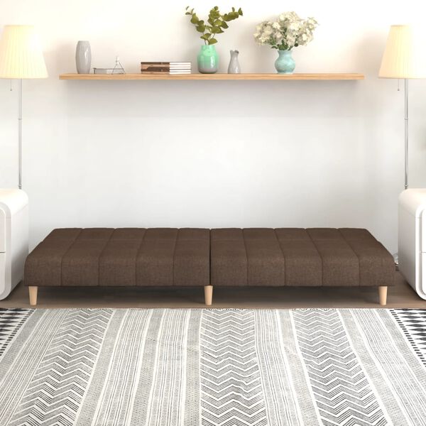 vidaXL Canap&eacute;-lit &agrave; 2 places Taupe Tissu