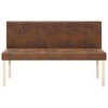 vidaXL Banc 139,5 cm Marron Similicuir daim