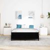 vidaXL Lit &agrave; ressorts avec matelas Noir 160 x 200 cm tissu
