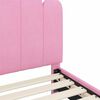 vidaXL Cadre de lit pour tout-petit avec t&ecirc;te de lit Rose 70 x 140 cm