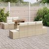 vidaXL Ensemble de salle à manger pour jardin 6 pcs Beige et crème