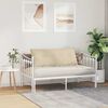 vidaXL Coussin de Dos Cr&egrave;me 120 x 19 x 50 cm tissu