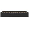 vidaXL Cadre de lit sans matelas noir 90x190 cm bois ing&eacute;nierie