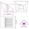 vidaXL Tente de camping avec toit Vert 282 x 225 x 154 cm taffetas