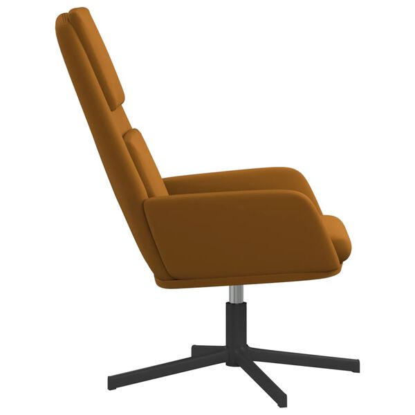 vidaXL Chaise de relaxation Marron Velours