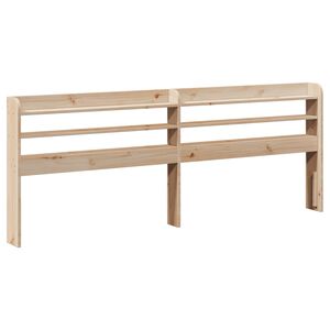 vidaXL T&ecirc;te de lit avec &eacute;tag&egrave;res 200 cm bois massif de pin