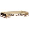 vidaXL Ensemble de canap&eacute;s d'ext&eacute;rieur 10 pcs Naturel et Beige