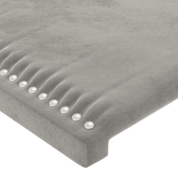 vidaXL T&ecirc;tes de lit 2 pcs Gris clair 72x5x78/88 cm Velours