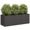 vidaXL Jardini&egrave;re Noir 120x40x40 cm Acier lamin&eacute; &agrave; froid