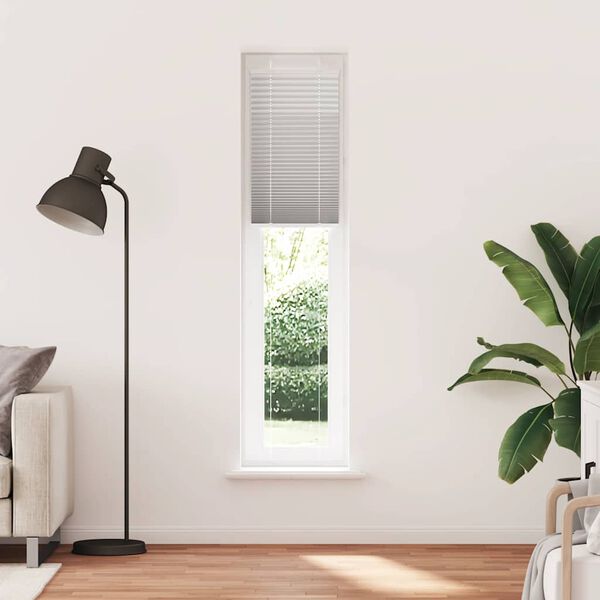 vidaXL Store pliss&eacute; gris clair 45x200 cm largeur du tissu 44,4 cm