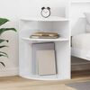 vidaXL Table d'appoint Blanc brillant 39,7 x 39,7 x 60 cm