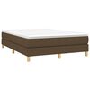 vidaXL Cadre de lit marron fonc&eacute; 140x200 cm tissu