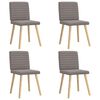 vidaXL Chaises &agrave; manger lot de 4 taupe tissu