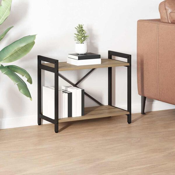 vidaXL &Eacute;tag&egrave;re Ch&ecirc;ne artisanal 60 x 30 x 50 cm Bois d'ing&eacute;nierie
