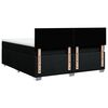 vidaXL Sommier &agrave; lattes de lit avec matelas Noir 200x200 cm Tissu