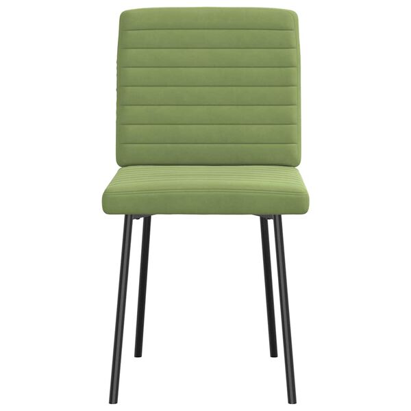vidaXL Chaises &agrave; manger lot de 6 vert clair velours