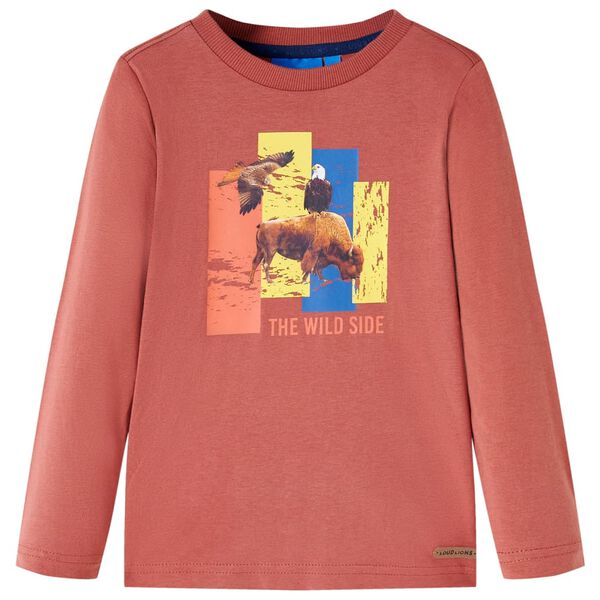 T-shirt enfants à manches longues henné 140