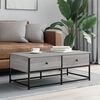 vidaXL Table basse sonoma gris 100x51x40 cm bois d'ing&eacute;nierie