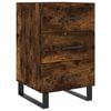 vidaXL Table de chevet ch&ecirc;ne fum&eacute; 40x40x66 cm bois d'ing&eacute;nierie